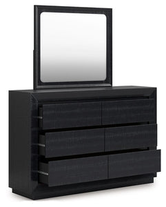 Londer - Black - Dresser And Mirror