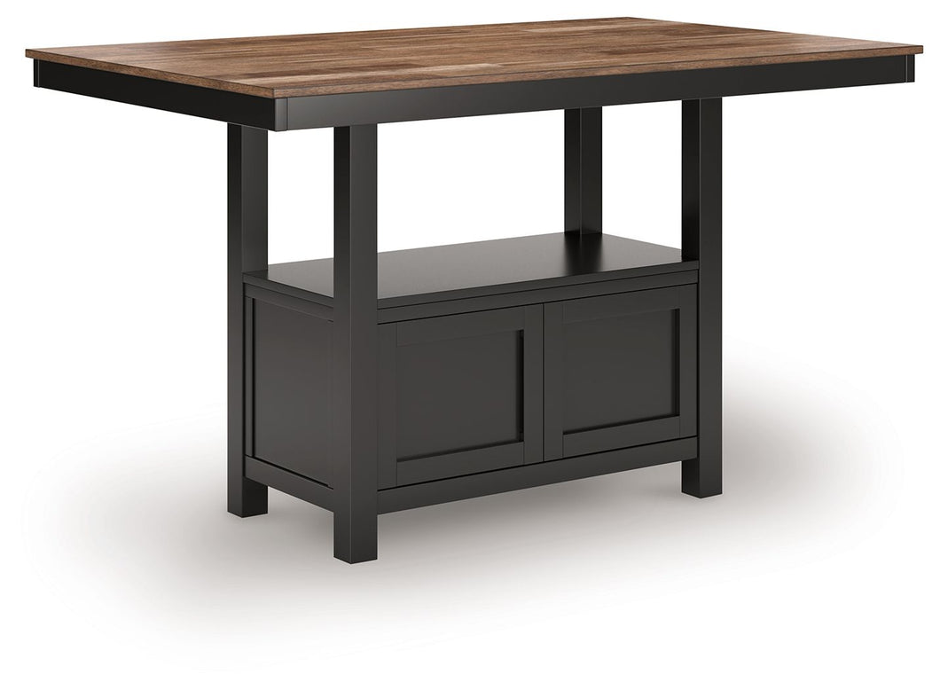 Wildenauer - Brown / Black - Rectangular Dining Room Counter Table