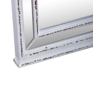 Magnolia Manor - Scalloped Mirror - White