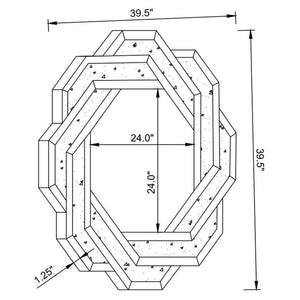 Mikayla - Braided Frame Wall Mirror - Silver