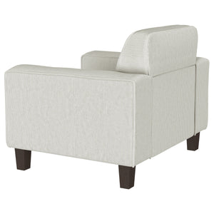 Deerhurst - Upholstered Track Arm Tufted Accent Chair - Greige