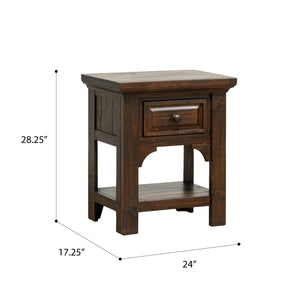 Vista Canyon - Open Nightstand - Burnt Umber