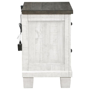 Lilith - 2-Drawer Nightstand - Distressed White