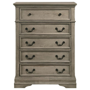 Manchester - 5-Drawer Bedroom Chest - Wheat Brown