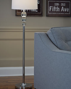 Joaquin - Clear / Chrome Finish - Crystal Floor Lamp