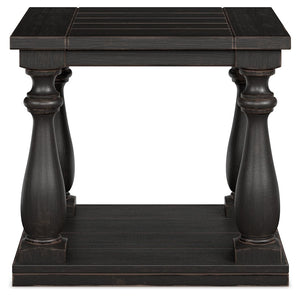 Mallacar - Black - Rectangular End Table