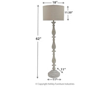 Bernadate - Whitewash - Poly Floor Lamp