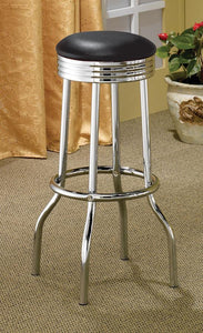 Retro - Upholstered Metal Swivel Bar Stool (Set of 2)