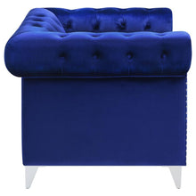 Bleker - Upholstered Tuxedo Arm Tufted Accent Chair - Blue