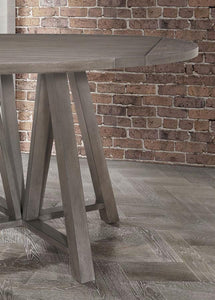 Athens - Round Drop Leaf Counter Dining Table - Gray