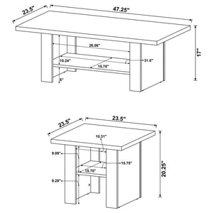 Rodez - 3 Piece Engineered Wood Coffee Table Set - Black Oak