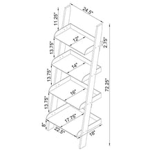 Amaturo - 4-Shelf Acrylic Ladder Bookshelf - Clear