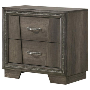 Janine - 2-Drawer Nightstand - Gray