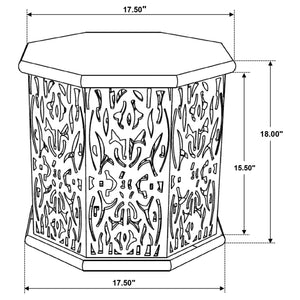 Torres - Octagonal Solid Mango Wood Side Table - Natural Brown