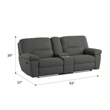 Alberta - 3 Piece Reclining Console Loveseat - Charcoal Gray