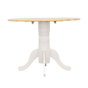 Allison - Round Drop Leaf Extension Dining Table - White