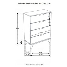 Mays - 4-Drawer Bedroom Chest - Walnut