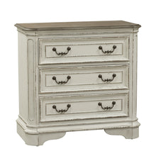 Magnolia Manor - 3 Drawer Bedside Chest With Charging Station - White