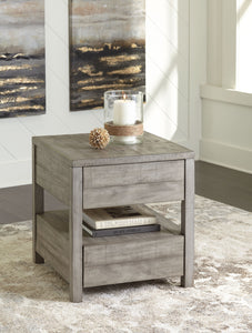 Krystanza - Weathered Gray - Rectangular End Table