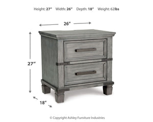 Russelyn - Gray - Two Drawer Night Stand