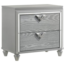 Veronica - 2-Drawer Nightstand - Light Silver