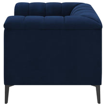 Chalet - Upholstered Tuxedo Arm Tufted Chair - Blue