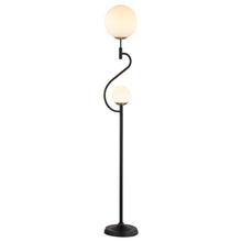 Dacki - Dual Spherical Bulb Metal Floor Lamp - Black