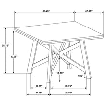 Canfield - Square Counter Height Dining Table - Brown