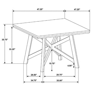 Canfield - Square Counter Height Dining Table - Brown