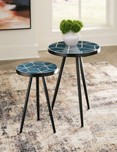 Clairbelle - Teal - Accent Table (Set of 2)