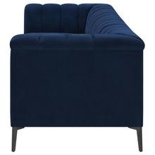 Chalet - Upholstered Tuxedo Arm Tufted Sofa - Blue