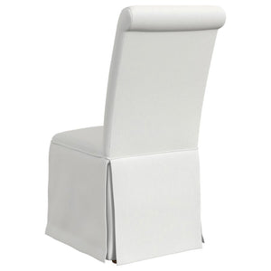 Shawna - Upholstered Skirted Dining Chair (Set of 2) - White