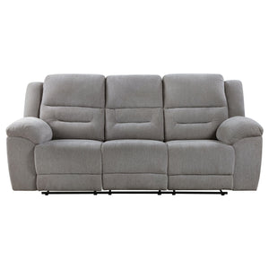 Gilson - Chenille Upholstered Reclining Sofa - Gray