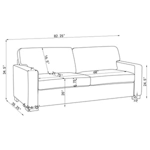 Simpson - Upholstered Sofa Sleeper With Queen Mattress - Gray