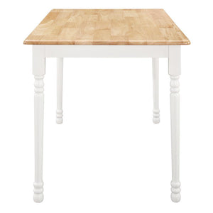 Taffee - Rectangular Solid Wood Dining Table - White