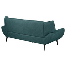 Acton - Upholstered Flared Arm Sofa - Teal Blue