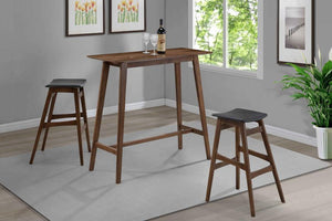 Finnick - Cushioned Backless Bar Stool (Set of 2) - Walnut