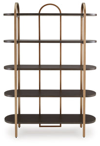 Brentmour - Brown / Gold Finish - Bookcase