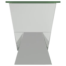 Taffeta - Glass Top Mirrored Acrylic End Table - Silver