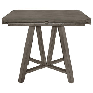 Athens - Round Drop Leaf Counter Dining Table - Gray