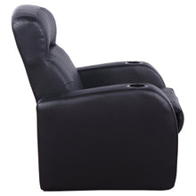 Cyrus - Upholstered Track Arm Recliner - Black