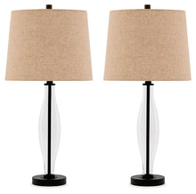 Travisburg - Clear / Black - Glass Table Lamp (Set of 2)