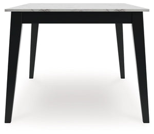 Jettaya - Black / White - Rectangular Dining Room Table