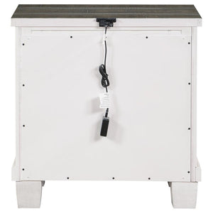 Lilith - 2-Drawer Nightstand - Distressed White