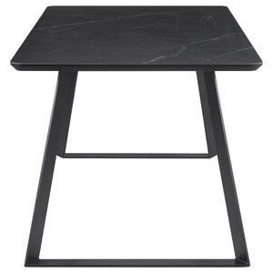 Smith - Rectangular Ceramic Top Dining Table - Black