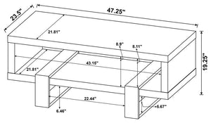 Dinard - Engineered Wood Coffee Table - Gray Driftwood