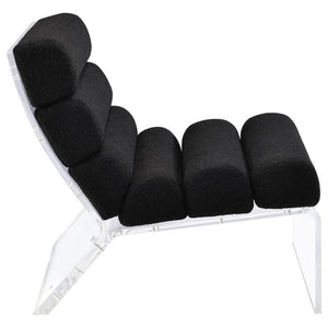 Serreta - Boucle Upholstered Armless Acrylic Chair