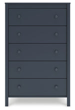 Simmenfort - Navy Blue - Five Drawer Chest