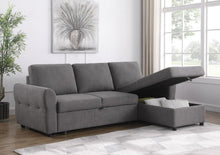 Samantha - Upholstered Storage Sleeper Sectional Sofa