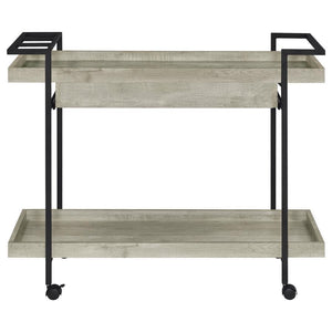 Ventura - 1-Drawer Engineered Wood Bar Cart - Gray Driftwood